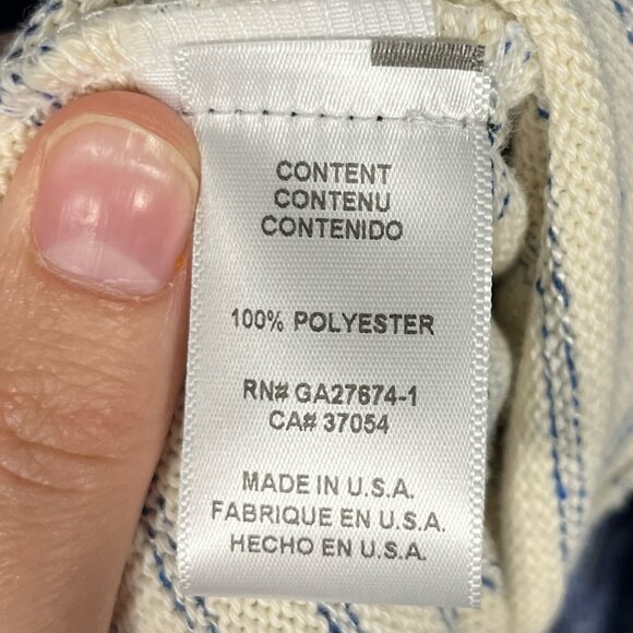 Eva Franco Womens Knit Top Sz 6 Ivory Striped Lace Overlay Bohemian Artsy Indie - Picture 6 of 7